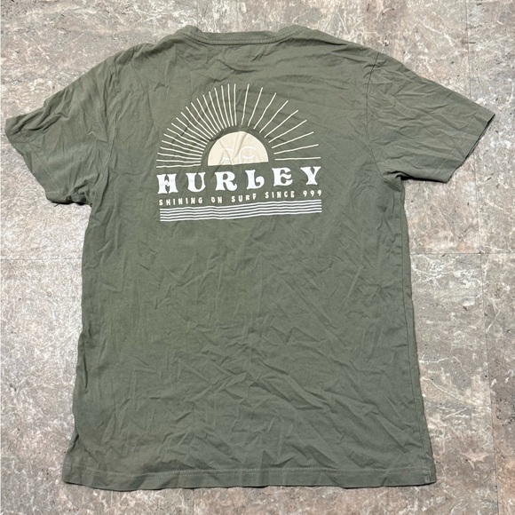 HURLEY Men's Green Sunburst Tee Size Medium - Picture 4 of 16